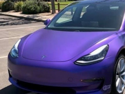Tesla Purple Wrap